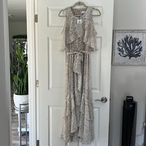 Calvin Klein Flowy sleeveless dress with belt